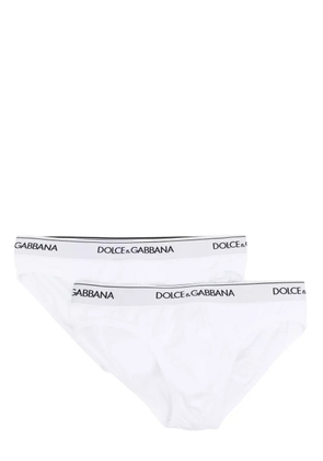 Dolce & Gabbana logo-waistband brief - White