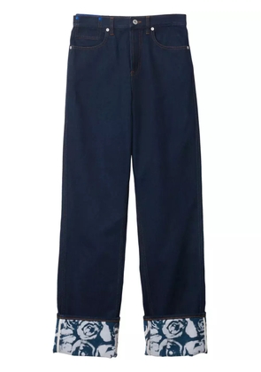 Burberry logo-patch straight-leg jeans - Blue