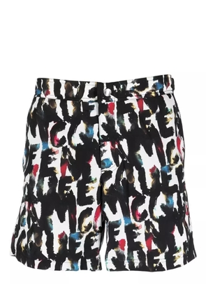 Alexander McQueen Graffiti-print swim shorts - White