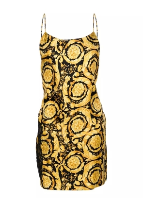 Versace Barocco-print silk nightdress - Black