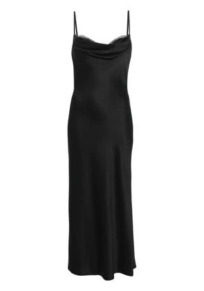 Alexander McQueen drape-neck midi dress - Black