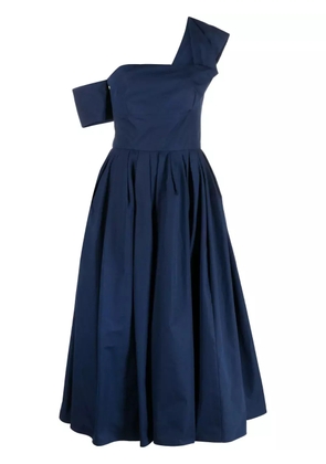 Alexander McQueen off-shoulder flared midi dress - Blue