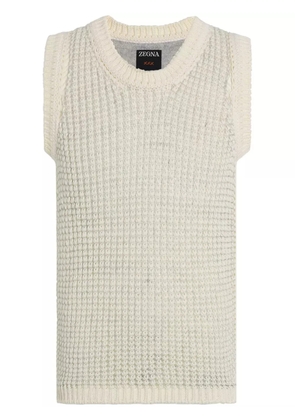 Zegna open-knit vest - White