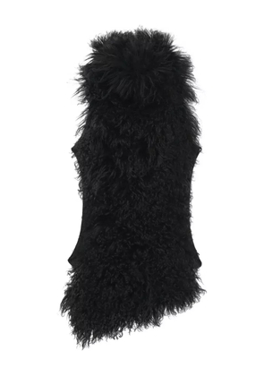 Alexander McQueen shearling sleeveless top - Black