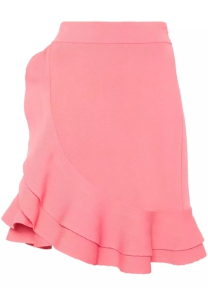 Alexander McQueen ruffled asymmetric skirt - Pink