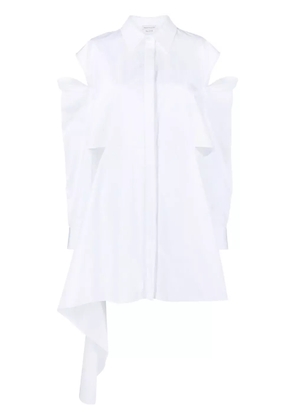 Alexander McQueen cut-out detail shirt dress - White