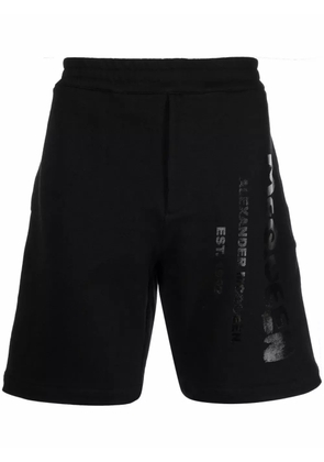 Alexander McQueen logo-print track shorts - Black