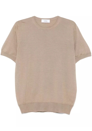 Lardini fine-knit T-shirt - Brown
