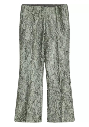 DRIES VAN NOTEN crease-effect trousers - Green