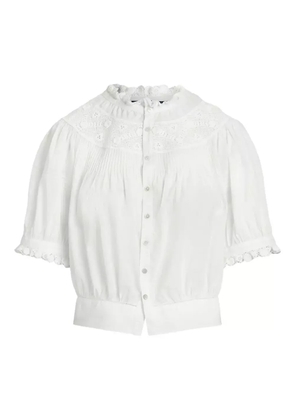 Polo Ralph Lauren gathered puff-sleeve blouse - White