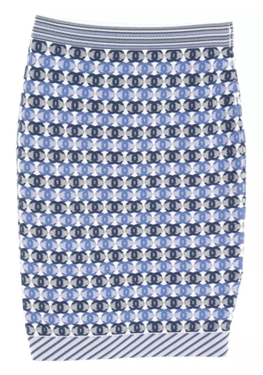 CHANEL Pre-Owned 1896-1988s Coco mark skirt - Blue
