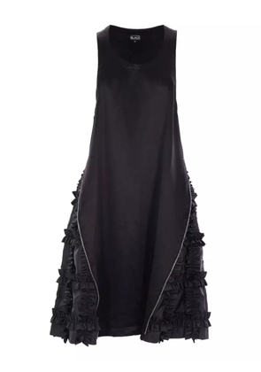 Black Comme Des Garçons frill-detail midi dress