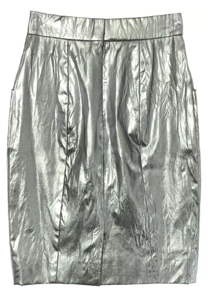 CHANEL Pre-Owned 1986-1988 metallic skirt - Silver