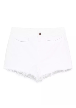 Chloé frayed-hem denim shorts - White