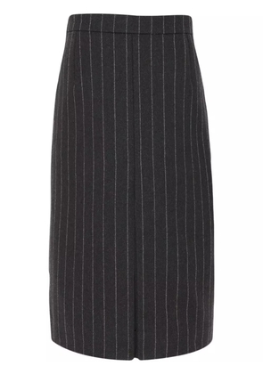 Saint Laurent pinstriped pencil skirt - Grey