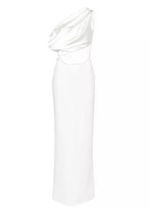 Solace London Kara draped bridal dress - White