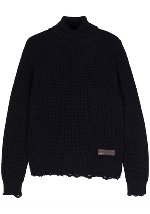 DSQUARED2 roll-neck wool jumper - Blue