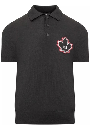 DSQUARED2 D2 Leaf polo shirt - Black