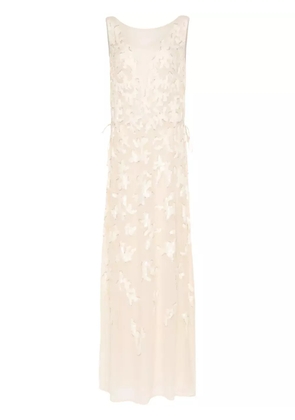 Max Mara Jazz sequin-embellished maxi dress - Neutrals
