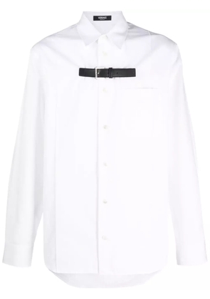 Versace buckle-detail cotton shirt - White