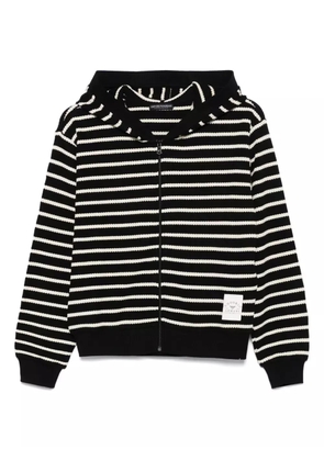 Emporio Armani striped hoodie - Black