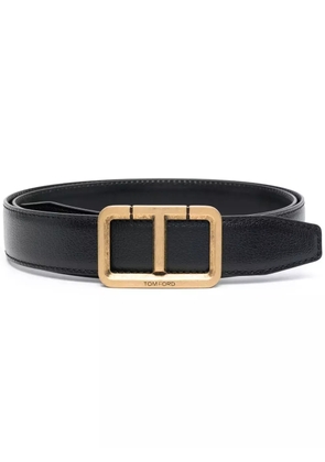TOM FORD logo-buckle leather belt - Black