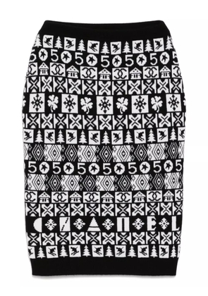 CHANEL Pre-Owned 2019 knitted skirt - Black