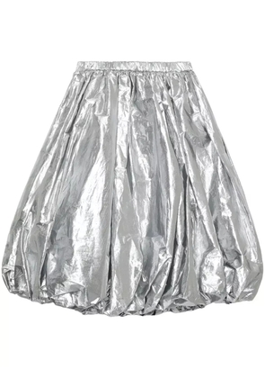 Black Comme Des Garçons metallic-effect puffball skirt - Silver