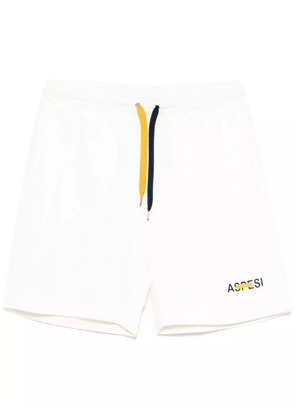 ASPESI Garment dyed gauzed shorts - White