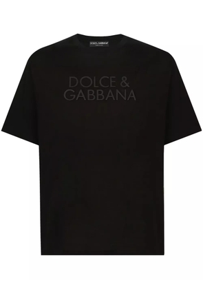 Dolce & Gabbana logo-embroidered T-shirt - Black