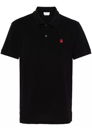 Alexander McQueen inverted-skull polo shirt - Black