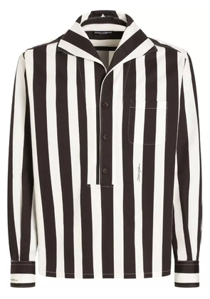 Dolce & Gabbana sailor-collar striped shirt - Brown