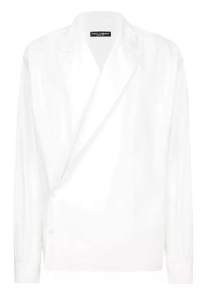 Dolce & Gabbana cotton wrap shirt - White