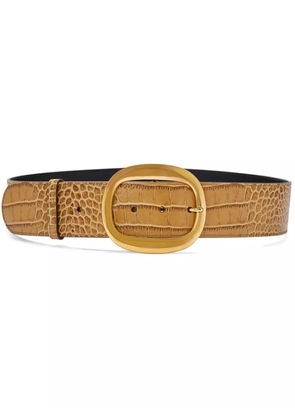 TOM FORD crocodile-embossed belt - Neutrals