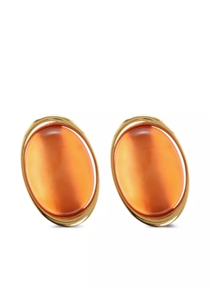 Saint Laurent oval cabochon earrings - Gold