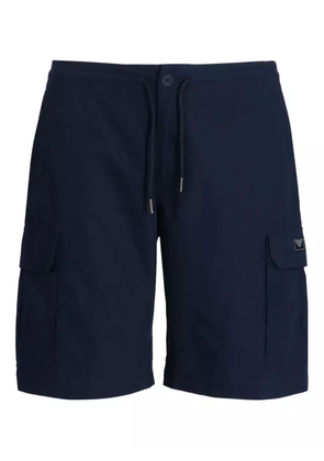 Emporio Armani logo-appliqué shorts - Blue