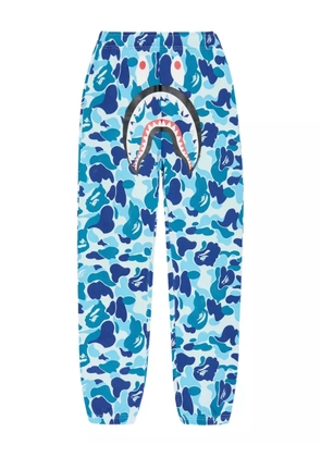 A BATHING APE® printed straight-leg trousers - Blue