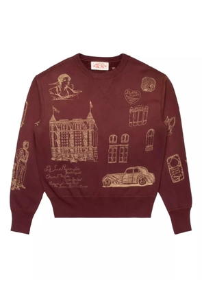 Samuel Zelig Hotel graphic-printed sweatshirt - Red