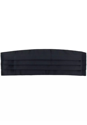 Corneliani satin-finish pleated cummerbund - Blue