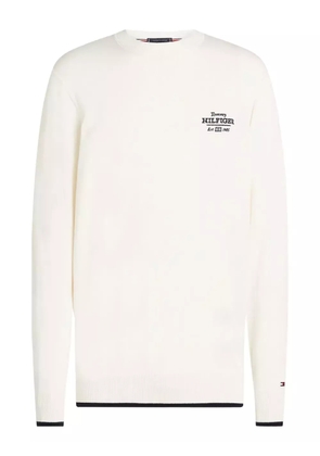 Tommy Hilfiger logo-embroidered sweater - White