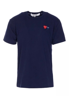 Comme Des Garçons Play double heart-patch T-shirt - Blue