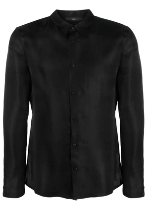 SAPIO straight-point collar shirt - Black