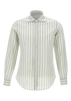 Eleventy striped button-up shirt - Green
