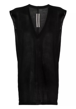 Rick Owens semi-sheer cotton tank top - Black