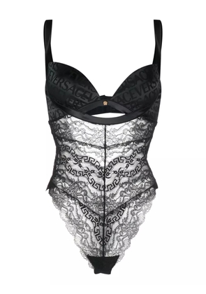 Versace Versace Allover Barocco-print bodysuit - Black