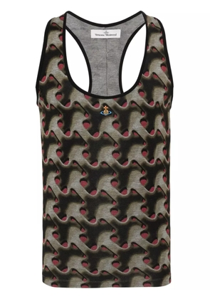 Vivienne Westwood embroidered-Orb logo vest - Black