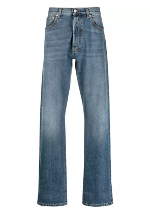 Alexander McQueen turn-up cuff straight-leg jeans - Blue