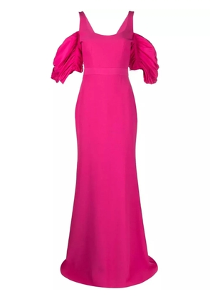Alexander McQueen off-shoulder long gown - Pink