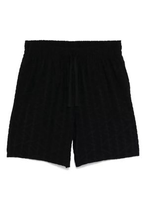 Emporio Armani logo-embroidered shorts - Black