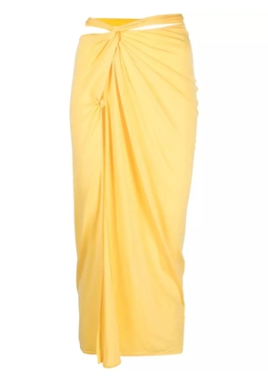 Jacquemus La jupe Espelho cut-out draped skirt - Yellow
